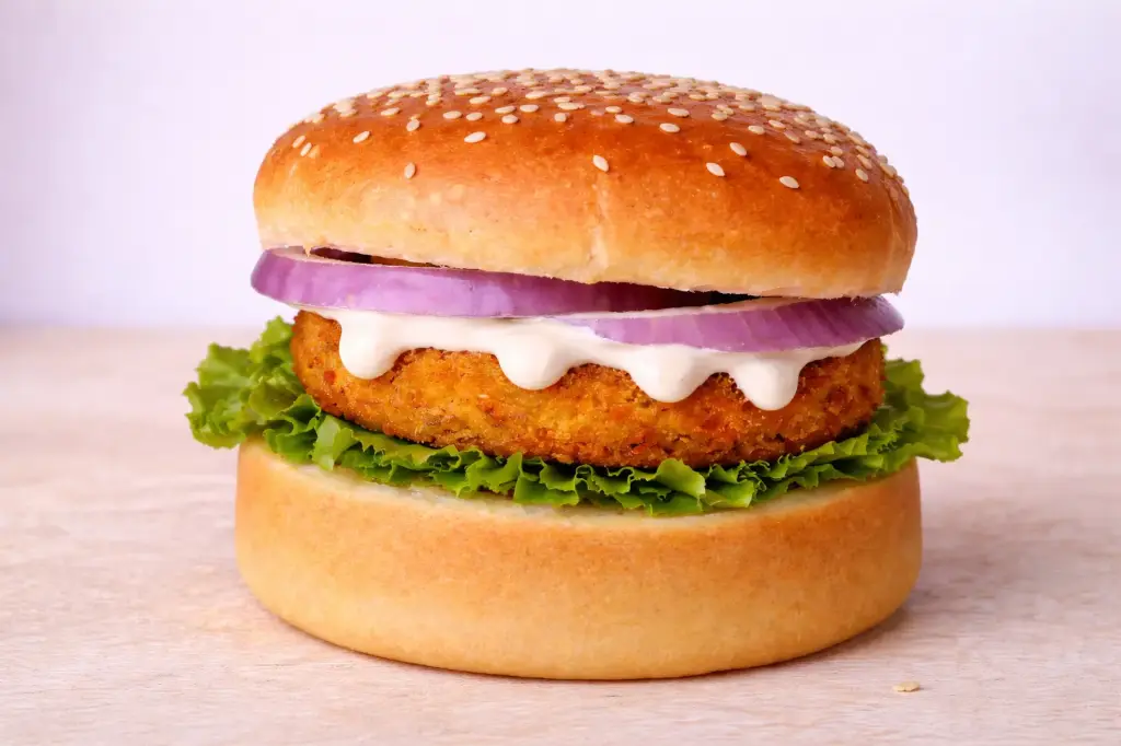 Chicken Cheese Patty Burst Burger