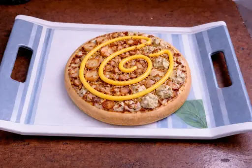 Double Fusion Chicken Malai Tikka Sausage Pizza [7 inches]