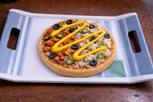 Double Fusion Chicken Malai Tikka Mozzarella Pizza [7 inches]