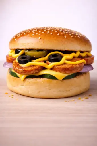 Chicken Cheese Sausage Burger